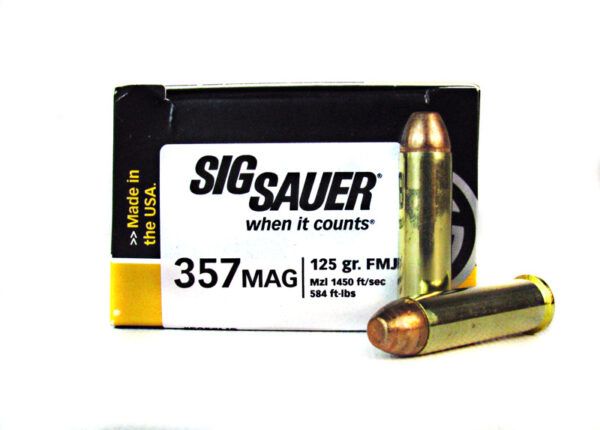 SIG SAUER Elite Performance .357 Magnum 125 Gr. Full Metal Jacket- Box of 50