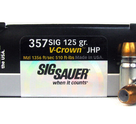 SIG SAUER Elite Performance .357 Sig 125 Gr. V-Crown JHP- Box of 20