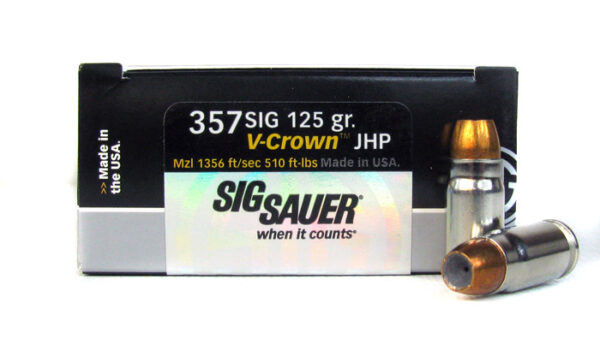 SIG SAUER Elite Performance .357 Sig 125 Gr. V-Crown JHP- Box of 20