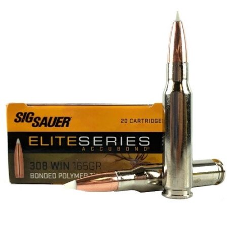 SIG SAUER Elite .308 Winchester 165 Gr Bonded Polymer Tip- Box of 20