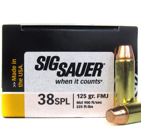 SIG SAUER Elite Performance .38 Special 125 Gr. Full Metal Jacket- Box of 50