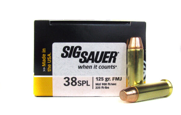 SIG SAUER Elite Performance .38 Special 125 Gr. Full Metal Jacket- Box of 50