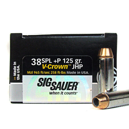 SIG SAUER Elite Performance .38 Special +P 125 Gr. V-Crown JHP- Box of 20