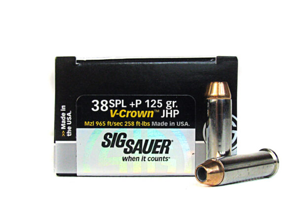 SIG SAUER Elite Performance .38 Special +P 125 Gr. V-Crown JHP- Box of 20