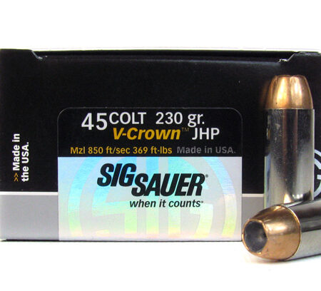SIG SAUER Elite Performance .45 Colt 230 Gr. V-Crown JHP- Box of 20