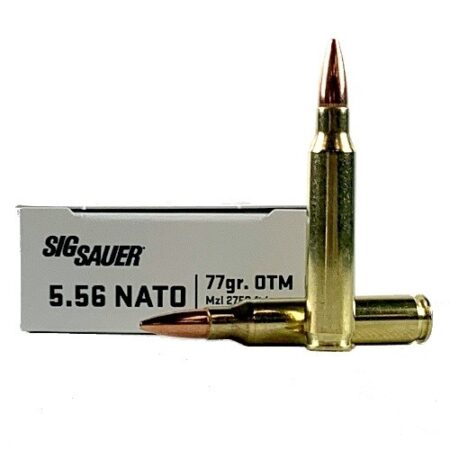 SIG SAUER 5.56x45mm NATO 77 Gr. Open Tip Match- Box of 20