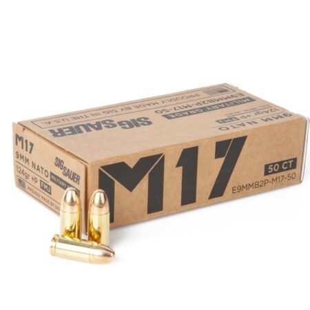 Sig Sauer M17  9mm Luger +P 124 Gr. Full Metal Jacket- Box of 50