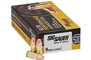 SIG SAUER Elite Performance 9mm Luger 147 Gr. Full Metal Jacket- Box of 50