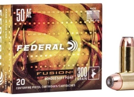 Federal Fusion .50 Action Express 300 Gr. Bonded Soft Point- Box of 20