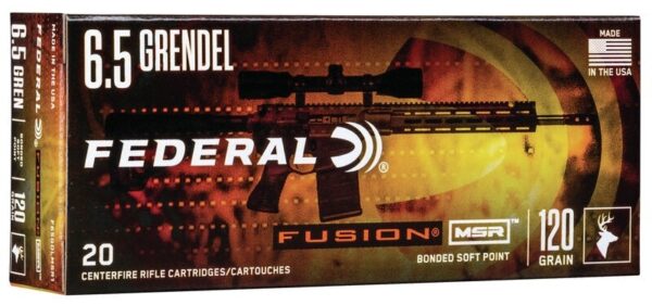 Federal Fusion MSR 6.5 Grendel 120 Gr. Bonded Soft Point- Box of 20