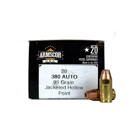 Armscor USA .380 ACP 95 Gr. Jacketed Hollow Point- Box of 20