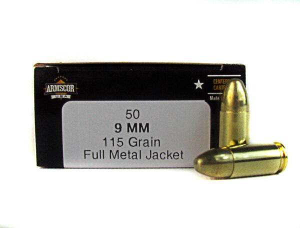 Armscor 9mm Luger 115 Gr. Full Metal Jacket- Box of 50