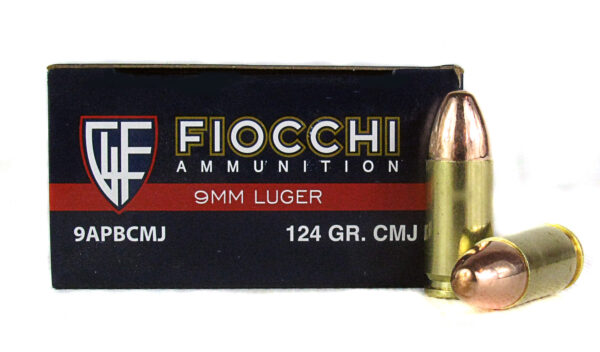 Fiocchi Shooting Dynamics 9mm Luger 124 Gr. Complete Metal Jacket- Box of 50