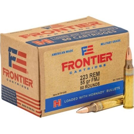 Frontier Cartridge Military Grade .223 Remington 55 Gr. Hornady Full Metal Jacket- Box of 50