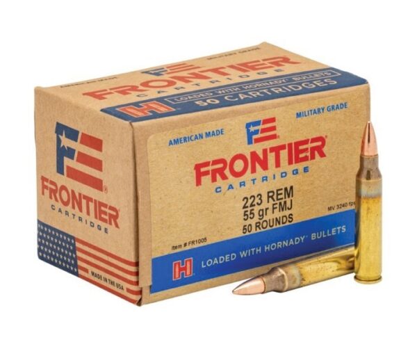 Frontier Cartridge Military Grade .223 Remington 55 Gr. Hornady Full Metal Jacket- Box of 50