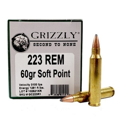 Grizzly .223 Remington 60 Gr. High Performance Soft Point- Box of 20