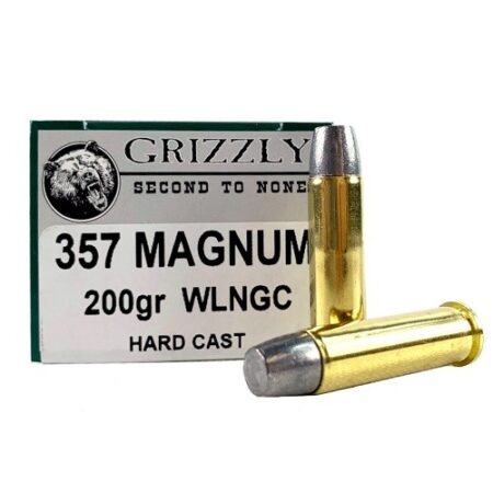 Grizzly .357 Magnum 200 Gr. Hardcast Wide Long Nose- Gas Check- Box of 20