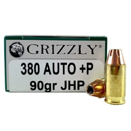Grizzly .380 ACP +P 90 Gr. High Performance Jacketed Hollow Point- Box of 20
