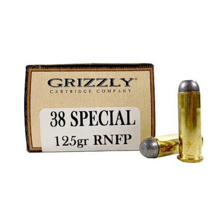 Grizzly .38 Special 125 Gr. Cowboy Action Round Nose Flat Point- Box of 50
