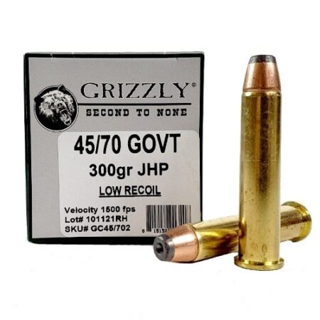 Grizzly .45/70 Government 300 Gr. Low Recoil Jacketed Hollow Point- Box of 20
