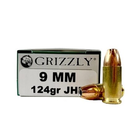 Grizzly 9mm Luger 124 Gr. High Performance Jacketed Hollow Point- Box of 20