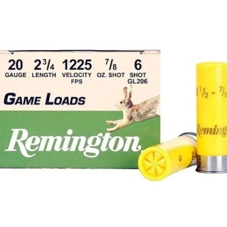 Remington Game Load 20 Gauge 2-3/4" 7/8 oz #6 Shot- Box of 25