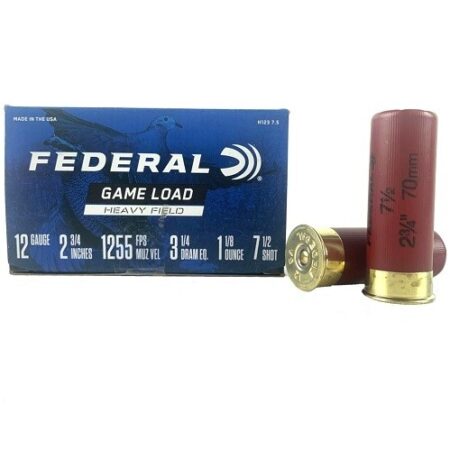 Federal Game Load Heavy Field 12 Gauge 2-3/4" 1-1/8 oz #7-1/2 Shot- Box of 25