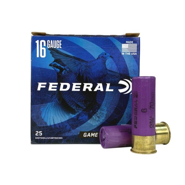Federal Game Load 16 Gauge 2-3/4" 1 oz #6 Shot- Box of 25