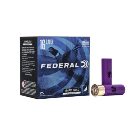 Federal Game Load Hi-Brass 16 Gauge 2-3/4" 1-1/8 oz #7-1/2 Shot- Box of 25