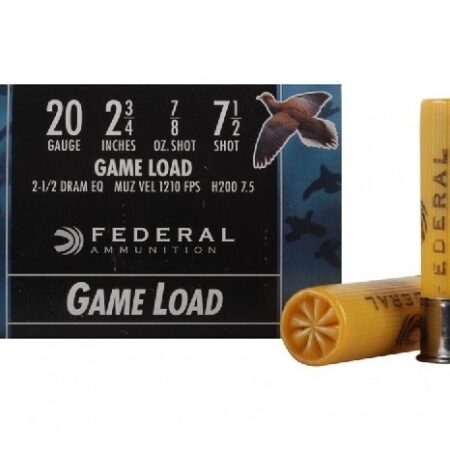 Federal Game-Shok Game Load 20 Gauge 2-3/4" 7/8 oz #7-1/2 Shot- Box of 25