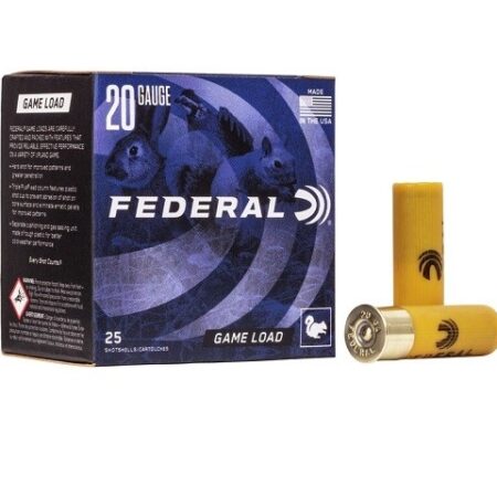 Federal Game-Shok Game Load 20 Gauge 2-3/4" 7/8 oz #8 Shot- Box of 25