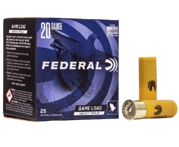 Federal Game-Shok Heavy Field Load 20 Gauge 2-3/4" 1oz #7-1/2 Shot- Box of 25