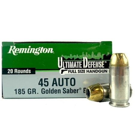 Remington HD Ultimate Defense .45 ACP 185 Gr. Golden Saber JHP- Box of 20
