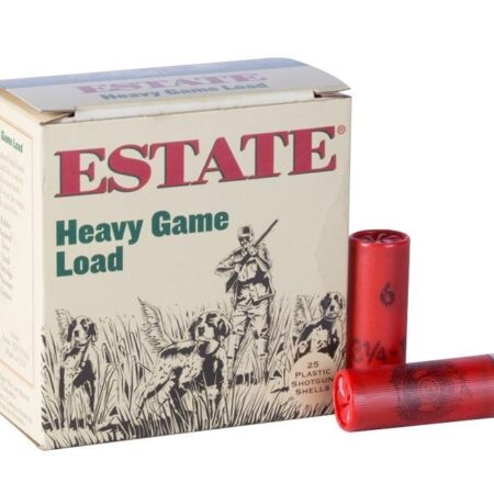 Estate Heavy Game Load 12 Ga 2-3/4" 1-1/8 oz #6 Shot- Box of 25
