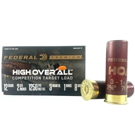 Federal "High Over All" Competition Target 12 Gauge 2-3/4" 1oz #8 Shot- Box of 25