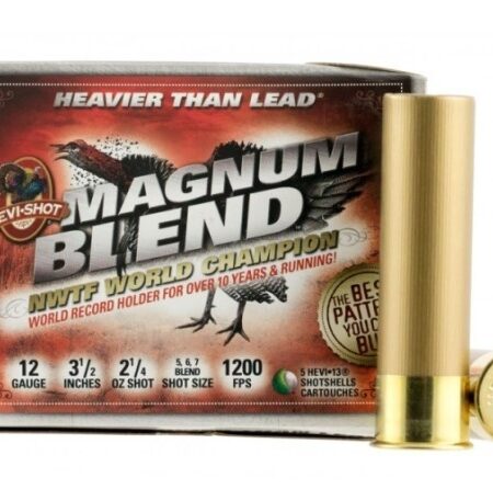 Hevi-Shot Magnum Blend 12 Gauge 3-1/2" 2-1/4 oz #5, 6 ,7 Blend Shot- Box of 5