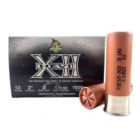 Hevi-Shot XII 12 Gauge 3" 1-1/8 oz Non-Toxic #2 Shot- Lead Free- Box of 25