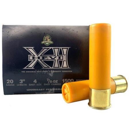 Hevi-Shot XII 20 Gauge 3" 7/8 oz Non-Toxic #4 Shot- Lead Free- Box of 25