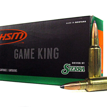 HSM GameKing .300 Winchester Short Magnum (WSM) 180 Gr. Sierra GameKing Soft Point Boat Tail- Box of 20