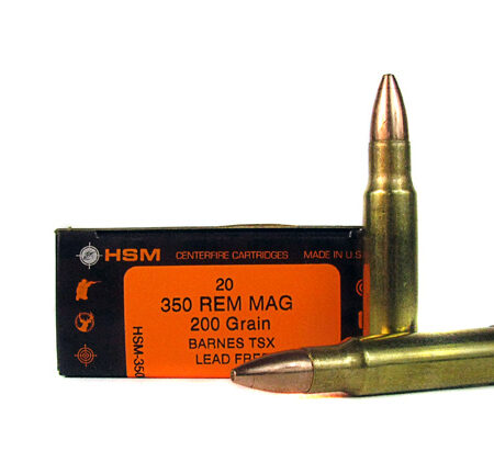 HSM .350 Remington Magnum 200 Gr. Barnes TSX- Lead Free- Box of 20