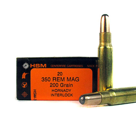 HSM .350 Remington Magnum 200 Gr. Hornady InterLock Round Nose- Box of 20