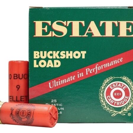 Estate Buckshot Load 12 Gauge 2-3/4" 00 Buckshot 9 Pellets- Box of 25