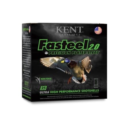 Kent Precision Fasteel 2.0 12 Gauge 3-1/2" 1-3/8 oz BBB Non-Toxic Zinc-Plated Steel Shot- Box of 25