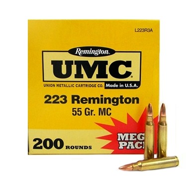 Remington UMC .223 Remington 55 Gr. Full Metal Jacket- Mega Pack of 200