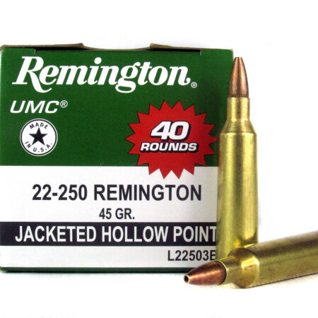 Remington UMC .22-250 Remington 45 Gr. Jacketed Hollow Point- Box of 40