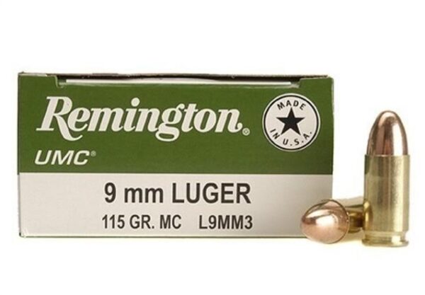 Remington UMC 9mm Luger 115 Gr. FMJ- Case of 500