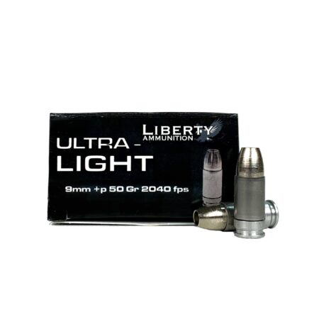 Liberty Ultra Light 9mm Luger +P 50 Gr. Starburst Hollow Point- Lead-Free- Box of 20