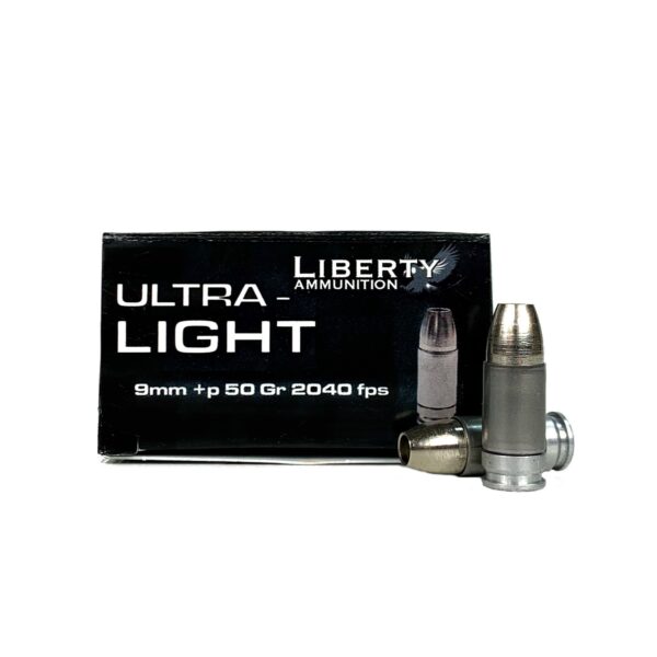 Liberty Ultra Light 9mm Luger +P 50 Gr. Starburst Hollow Point- Lead-Free- Box of 20
