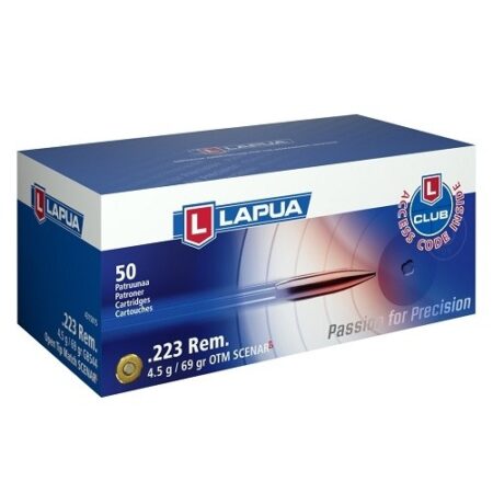 Lapua .223 Remington 69 Gr. Open Tip Match Scenar-L- Box of 50