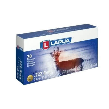 Lapua .222 Remington 55 Gr. Soft Point- Box of 20